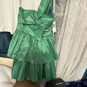 City Studio Vibrant Green Dress